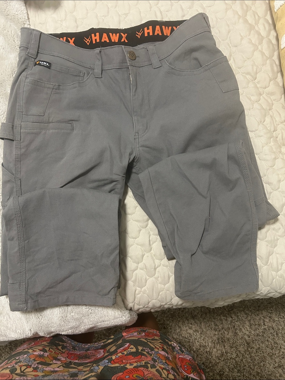 HAWX Men's Gray Cargo Work Pants